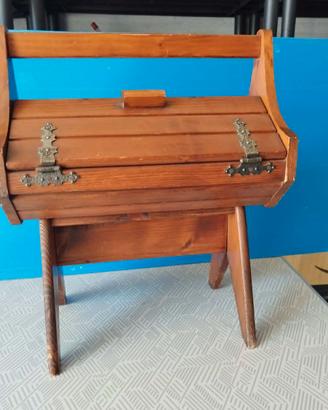 Mobiletto porta cucito stile rustico vintage