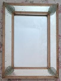 Cornice/specchio veneziano in vetro di Murano