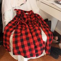 camicia rossa a quadri 