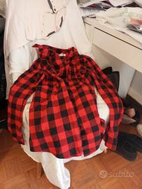 camicia rossa a quadri 