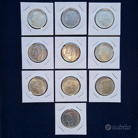 10 Monete 500 Lire Argento 1965 Dante Aligheri
