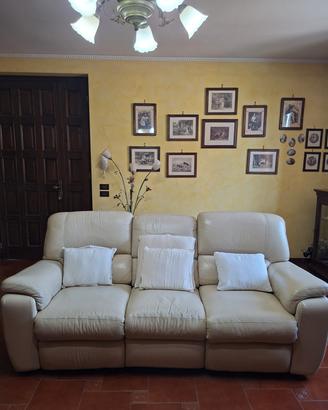 divano Chateau d'ax 3 posti in pelle