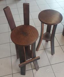 12 sgabelli di altezze da 48, 65 e 80 cm