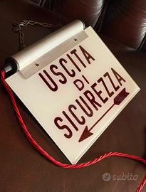 Cartello Cinema d’Epoca “USCITA DI SICUREZZA