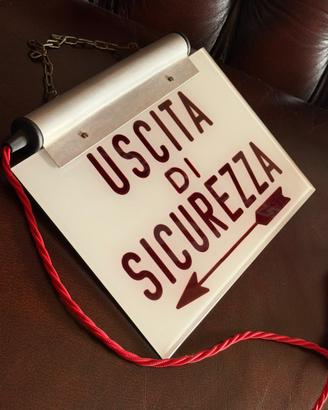 Cartello Cinema d’Epoca “USCITA DI SICUREZZA