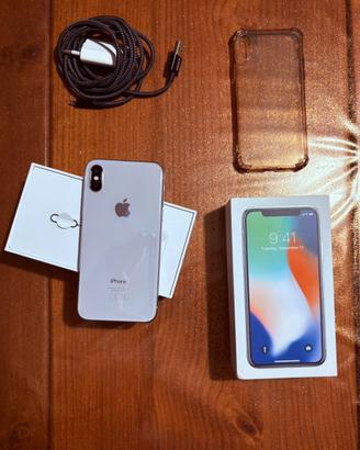 iPhone X 64gb silver - PARI AL NUOVO Batteria 100%