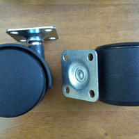 20 Rotelle 60mm Piroettanti con Piastra Fissaggio