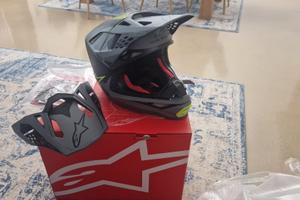 casco Alpinestars Supertech S M10 cross carbonio