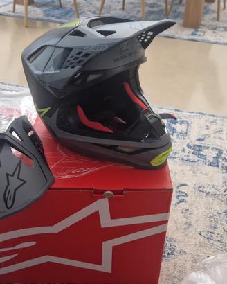 casco Alpinestars Supertech S M10 cross carbonio