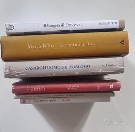 Lotto 6 libri Papi Ratzinger Bergoglio Martini