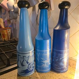 Trio di bottiglie serigrafate Salvador Dalì