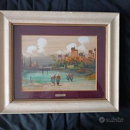 Quadri Vintage R. Fiorini paesaggi con cornice