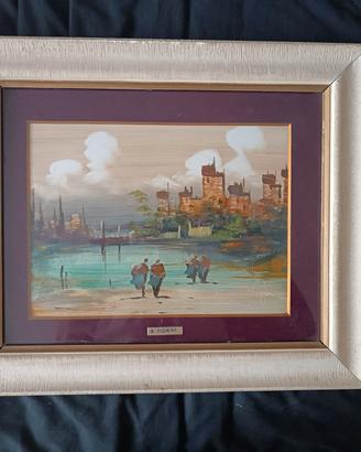Quadri Vintage R. Fiorini paesaggi con cornice