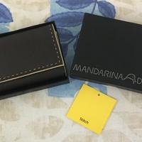 Portafoglio nero Mandarina Duck Stitch con scatola