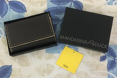 Portafoglio nero Mandarina Duck Stitch con scatola