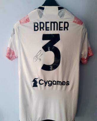 Maglia calcio Juventus 2023 Bremer #3 autografata