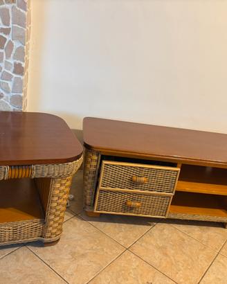 Mobili in rattan