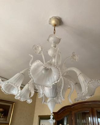 Lampadario classico in vetro di Murano