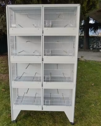 Gabbia/batteria per uccelli , 8 posti