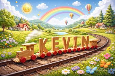 Trenino in legno con nome sui vagoni