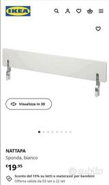 Spondine letto IKEA bianche