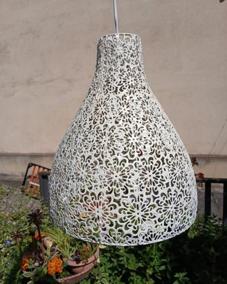 lampadario metallo bianco