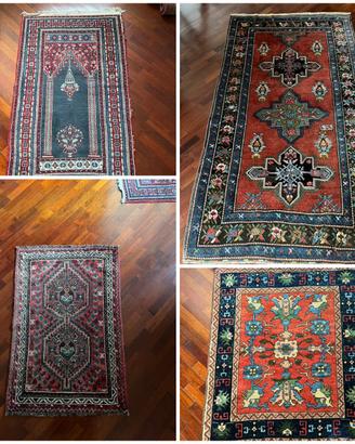 Tappeti orientali in lana e lana e seta
