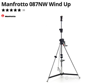2piantane Manfrotto Windup+2 barre porta fari+cavi
