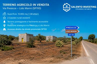 TerrenoAgricolo 2CASOLARI via Presicce Lido Marini