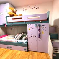 Cameretta bambina con letto a castello