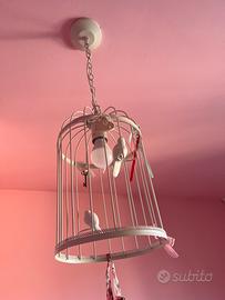 Lampadario gabbietta uccellini
