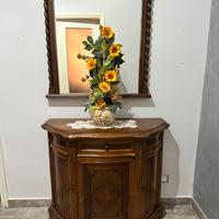 Mobile ingresso in legno con specchio - classico