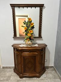 Mobile ingresso in legno con specchio - classico