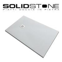 Piatto doccia pietra h 2,8cm Bianco rettangolare