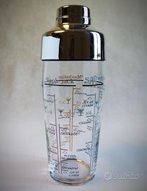 Shaker vintage francese in vetro con ricette