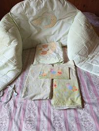 Paracolpi lettino+completo letto 