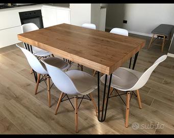Tavolo rovere allungabile 240 cm + 8 sedie