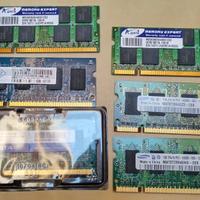 RAM portatili SODIMM DDR2 banchi da 1 Gb