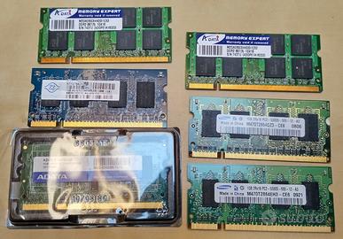 RAM portatili SODIMM DDR2 banchi da 1 Gb