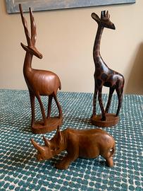 Sculture statuette intagliate a mano africa