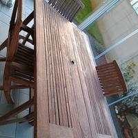 SET DA GIARDINO OUTDOOR IN LEGNO TEAK BORNEO.