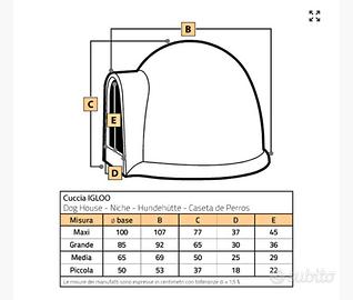 Cuccia igloo per Gatti e Cani taglia piccola 