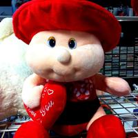 Maxi coccinella con cuore peluche