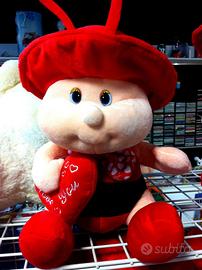 Maxi coccinella con cuore peluche