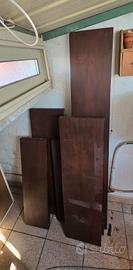 mensole in legno con staffe in ferro