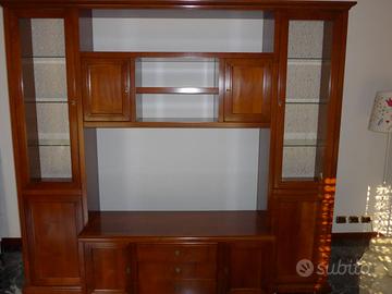 Mobile soggiorno legno massiccio finitura ciliegio