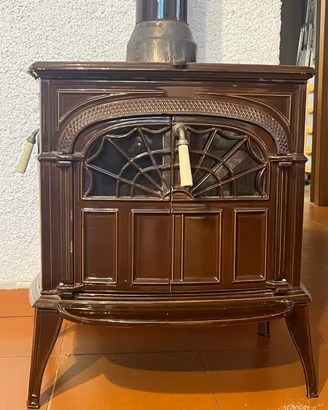 Stufa a legno intrepid smaltata  stile vintage cla