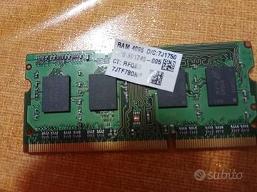 Memoria ram sodimm 4gb ddr3 