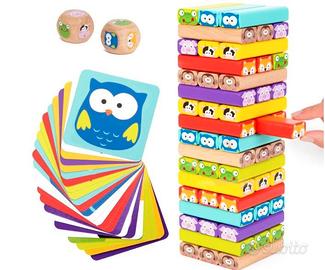 Nene Toys Torre Impilabile in Legno 4 in 1 per Bam
