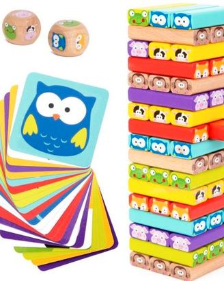 Nene Toys Torre Impilabile in Legno 4 in 1 per Bam